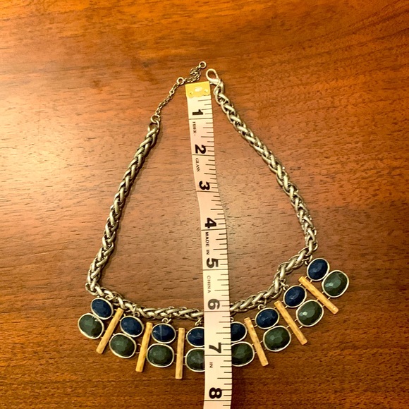 Green and blue stones in silver with some gold. - Picture 3 of 4